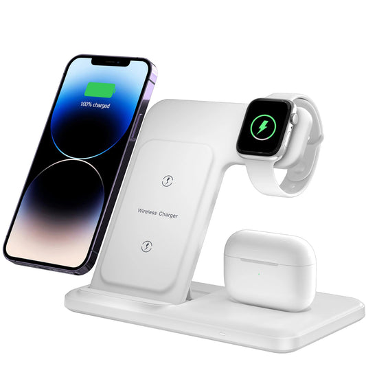 3-in-1 Wireless Charging Station - 20W Fast Charging for iPhone, Apple Watch & AirPods